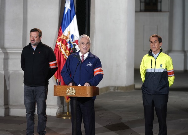 El presidente Sebastián Piñera anunció el adelanto del Plan Invierno, que originalmente iniciaba el 15 de mayo, para este 15 de abril. Foto: Presidencia.