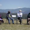 En su visita a La Araucanía en noviembre de 2019, el presidente Sebastián Piñera junto al ministro Rodrigo Delgado se reunieron con una comunidad mapuche en Los Sauces, Angol. Foto: Presidencia.