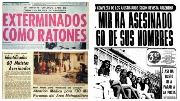 La reacción de los medios de comunicación ante el montaje de la 'Operación Colombo' es recordada como uno de los episodios más negros del periodismo chileno. Foto: Archivo.