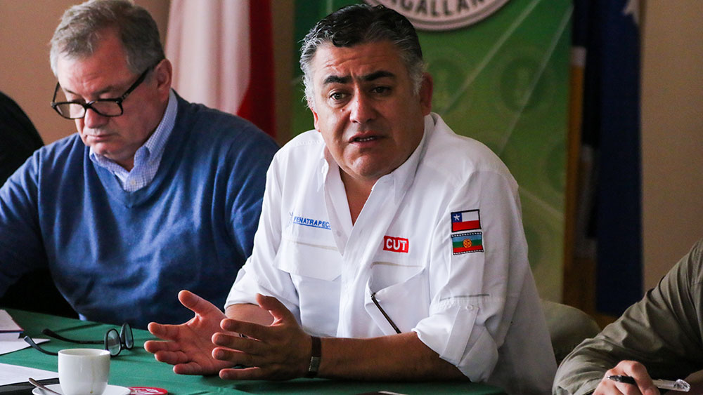 El secretario general de la Central Unitaria de Trabajadores y Trabajadoras (CUT), Nolberto Díaz. Foto: CUT.