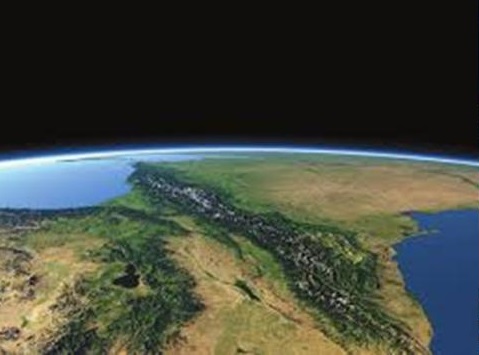 Vista del Cáucaso desde el espacio