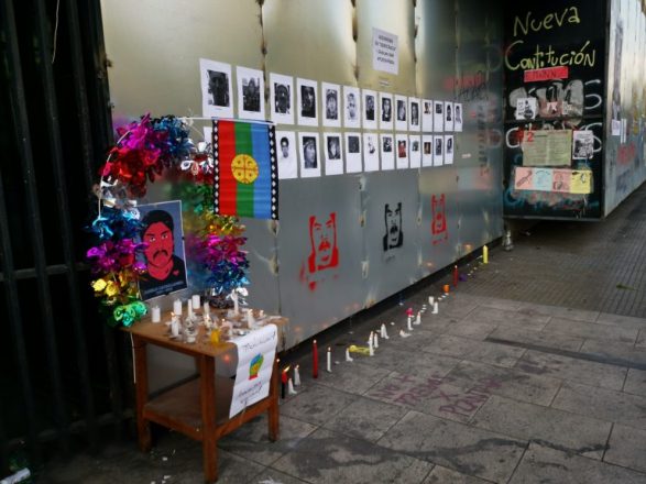 Desaparecido memorial de fallecidos en el estallido social (Centro Cultural Gabriela Mistral).