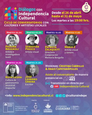 Afiche Diálogos con Independencia Cultural