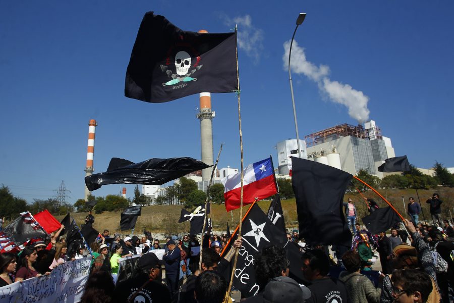 Ventanas, 8 septiembre 2018.
Manifestacion de pobladores de Quintero, Puchuncavi y Ventanas por los episodios de contaminacion en la zona.
Sebastian Cisternas/ Aton Chile.