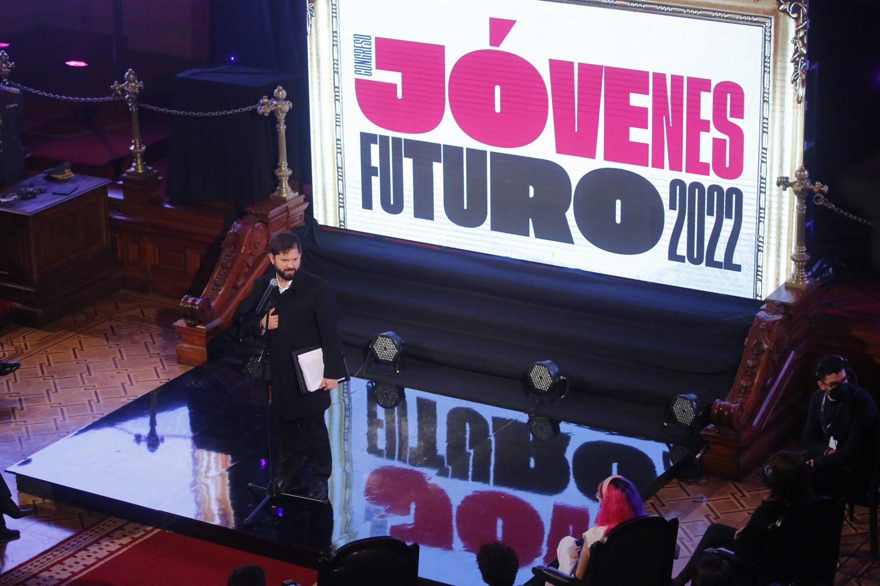 Santiago, 5 agosto 2022.
El Presidente Gabriel Boric Font participa en el Tercer Congreso Jóvenes Futuro 2022.
Marcelo Hernandez/Aton Chile