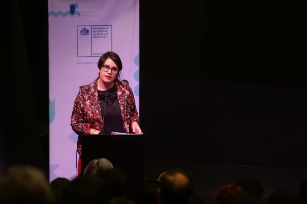 Ministra Julieta Brodsky en el lanzamiento de la Agenda de Trabajo Cultural Decente