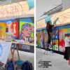 Proceso de elaboración de mural en Lo Hermida.