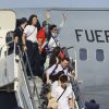 14 de octubre 2023/Santiago 
LLega al grupo 10 de la fuerza aérea el  vuelo humanitario desde la zona de conflicto, con 82 chilenos.
  
FOTO KARIN POZO/ATONCHILE