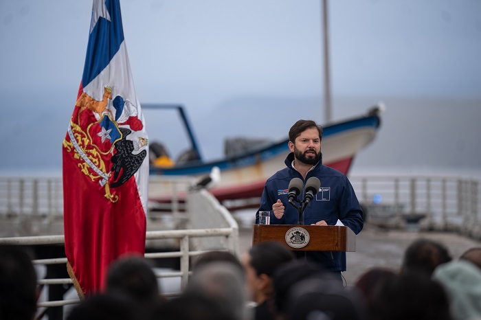 En Quintay, el Presidente Gabriel Boric anuncia el ingreso del proyecto de nueva Ley de Pesca