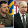 Presidente de Ucrania, Volodímir Zelenski, y presidente de Rusia,Vladímir Putin