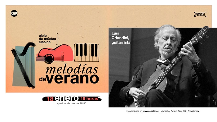 Con presentación de Luis Orlandini continúa el ciclo “Melodías de Verano” del Centro de Estudios Públicos