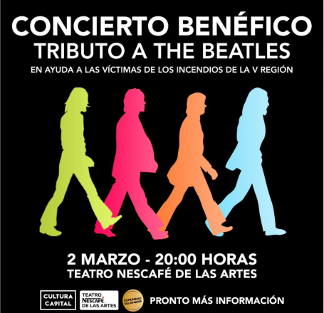 Concierto tributo a The Beatles: artistas realizarán evento a beneficio de los damnificados por los incendios