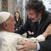 El Presidente de Argentina, Javier Milei en su primer encuentro con el Papa Francisco.
