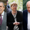 Ex presidentes de Chile: Michelle Bachelet, Ricardo Lagos y Eduardo Frei.