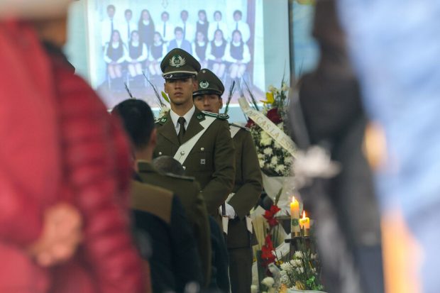 Funeral Misael Vidal, uno de los carabineros asesinados en Cañete el 27 de abril.