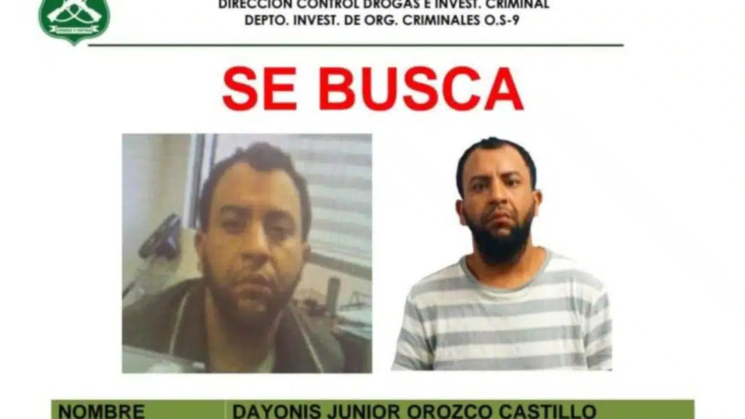 Cartel de "Se busca a Dayonis Junior Orozco Castillo"