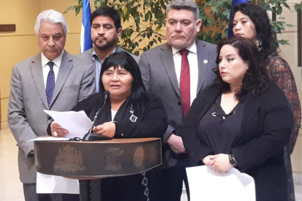 Parlamentarios del oficialismo piden anuncios para los pueblos originarios, al centro Emilia Nuyado (PS)