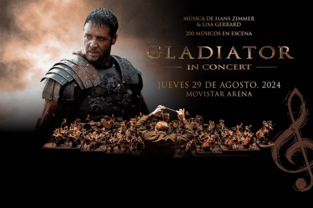 Afiche del concierto de Gladiador en Chile