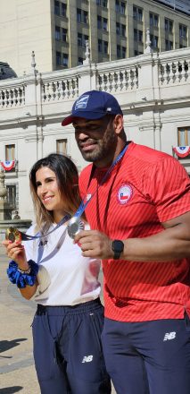 Francisca Crovetto y Yasmani Acosta