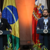 Presidente Gabriel Boric junto al Mandatario de Brasil, Luiz Inácio Lula da Silva