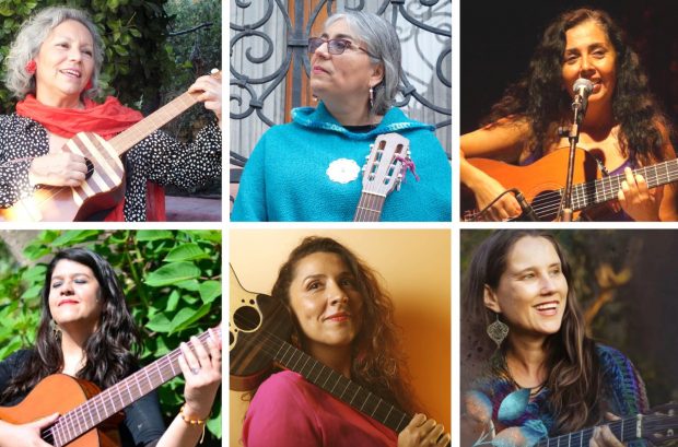 Rosario Segovia, Cecilia Astorga, Cecilia Concha Laborde, Romina Núñez, Miloska y Claudia Stern