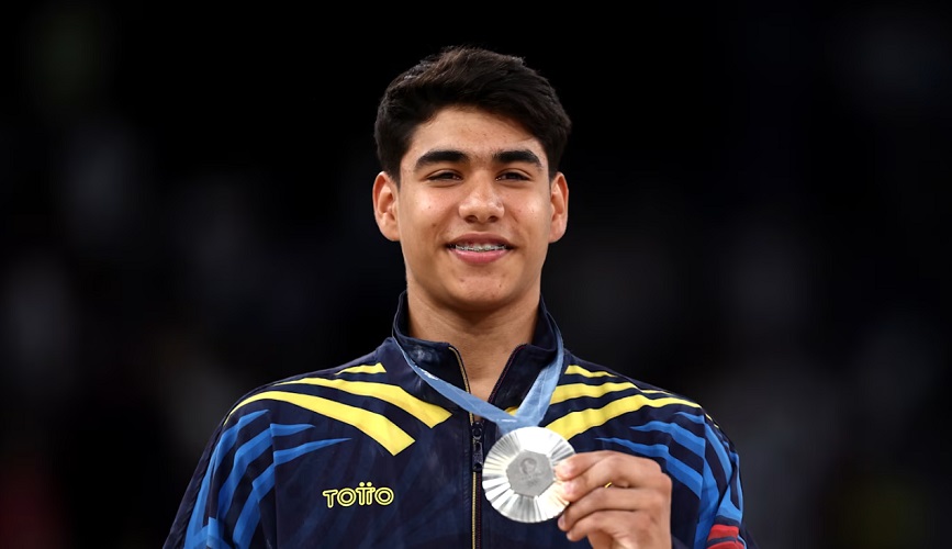 El colombiano sumó la primera medalla para Colombia de su historia en la gimnasia. Foto: Getty Images/Olýmpics.com.