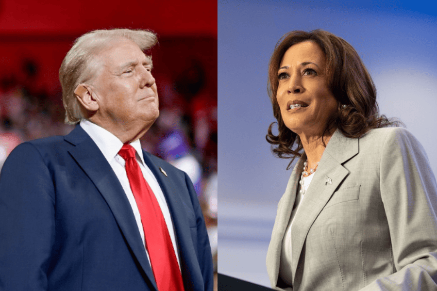 Los candidatos presidenciales de Estados Unidos (2024): Donald Trump y Kamala Harris.