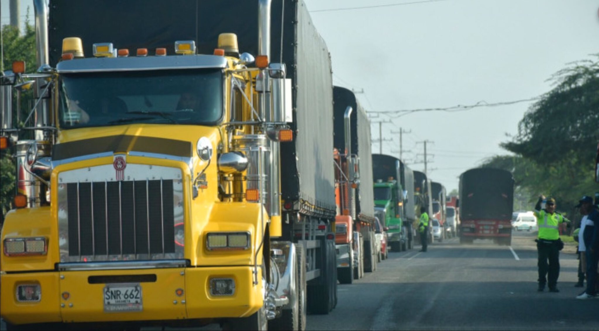 Paro de camioneros en Colombia