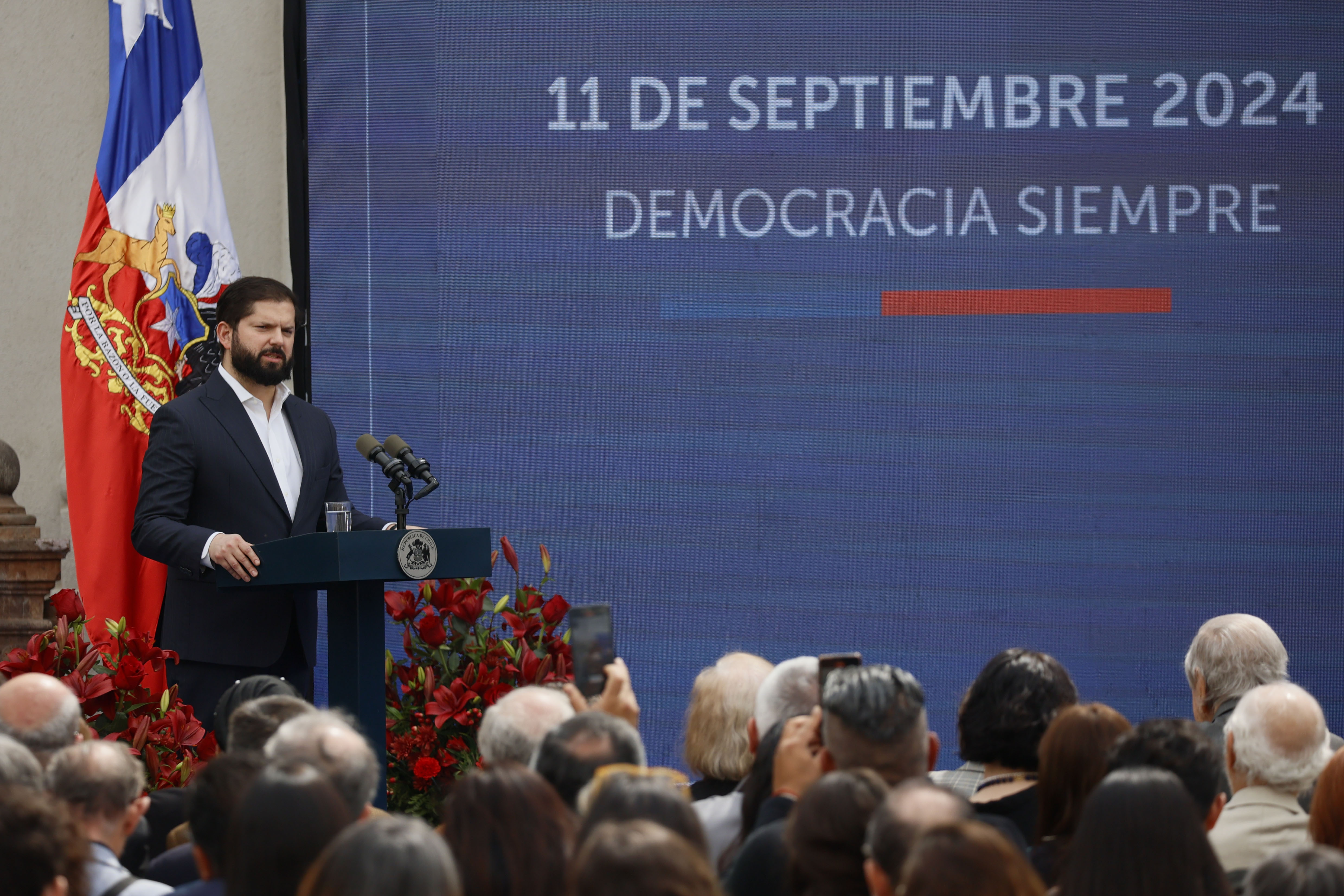 El Presidente de la Republica Gabriel Boric encabezó acto de conmemoración por los 51 años del golpe de Estado.