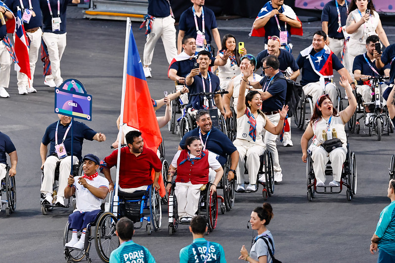 Team Para Chile en la inauguración de Paris 2024.