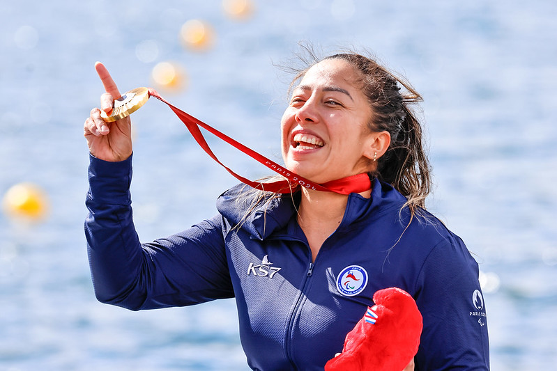 La campeona paralímpica, Katherinne Wollermann.