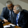 Luis Hermosilla y Andrés Chadwick durante la acusación constitucional a este último. Foto ATON