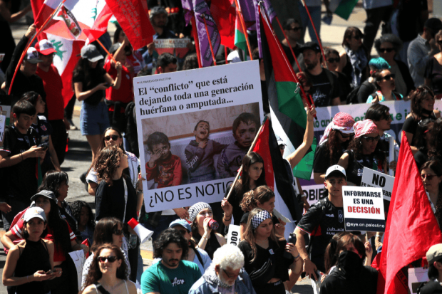 Marcha en apoyo a Palestina. Foto: ATON