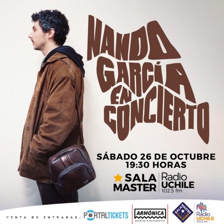 Afiche concierto Nando García en Sala Master de Radio Universidad de Chile