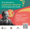 Afiche recital poético de Gabriela Mistral