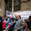 ANEF protesta en las afueras de la Contraloría General de la República. Foto: Aton.