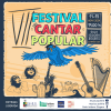 Afiche del VII Festival del Cantar Popular, realizado del 11 al 15 de noviembre de 2024 a las 19:00 h en la Sala Isidora Zegers, Santiago de Chile. La ilustración muestra un búho azul volando sobre instrumentos musicales y rostros de cantantes, simbolizando la cultura popular chilena. Entrada gratuita, organizado por el Departamento de Música de la Universidad de Chile, con apoyo de la Sala Isidora Zegers y Radio Universidad de Chile.