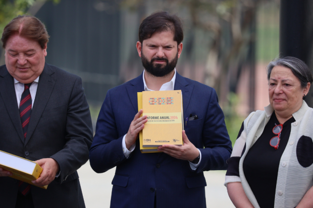 Presidente Gabriel Boric en presentación del informe anual del INDH