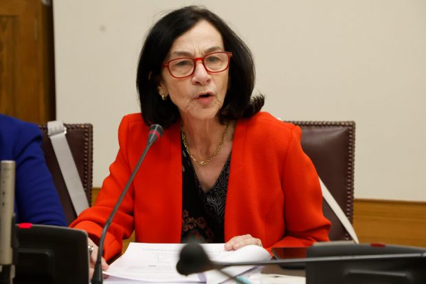 Rosanna Costa en la Comisión de Hacienda del Senado.