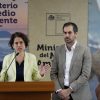 Ministra del medioambiente, Maisa Rojas, realiza punto de prensa luego de la reunion con sus pares.