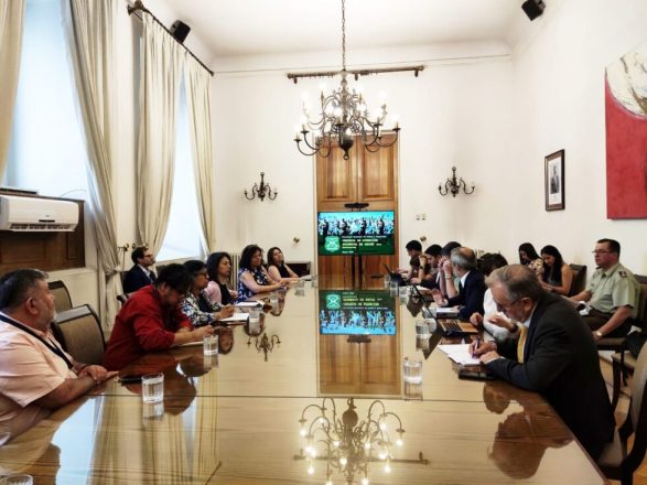 Reunión de lideres de la de la Confederación Nacional de Funcionarios de la Salud Municipalizada con Gobierno. Foto: Confusam