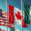 Banderas de Estados Unidos, Canadá y México