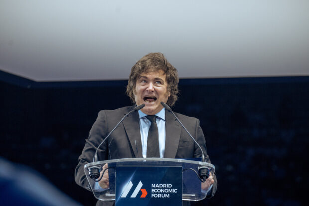 Presidente de Argentina, Javier Milei, en el Madrid Economic Forum. 