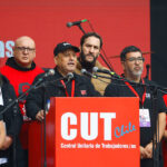 Presidente de la CUT advierte que el Gobierno "Va en caída libre en sus tres promesas" Discurso del presidente de la CUT, Jose Manuel Diaz. Foto: Arton Chile.