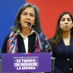 La ministra de Salud May Chomalí durante el primer reporte del Plan de Alerta Oncológica.
