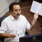 El senador Daniel Nunez durante la Sesion del Senado. Foto: Aton Chile.